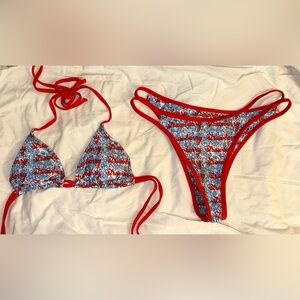 Strawberry Milk Mob Patriotic Bikini Set